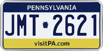 PA license plate JMT2621