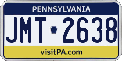 PA license plate JMT2638