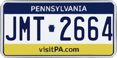 PA license plate JMT2664