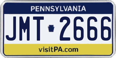 PA license plate JMT2666
