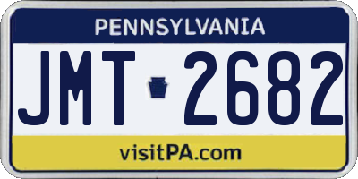 PA license plate JMT2682