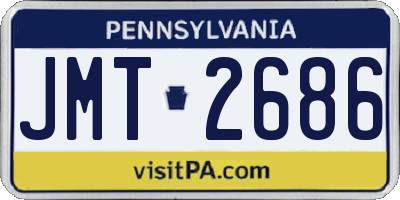 PA license plate JMT2686
