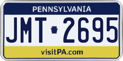 PA license plate JMT2695