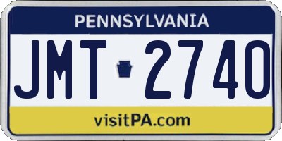 PA license plate JMT2740