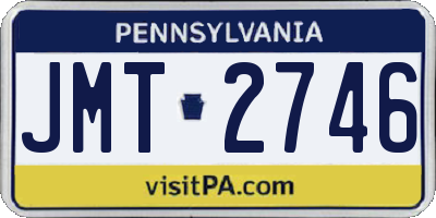 PA license plate JMT2746