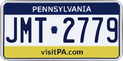 PA license plate JMT2779