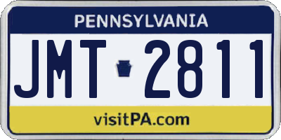 PA license plate JMT2811