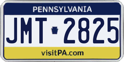 PA license plate JMT2825
