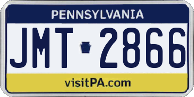 PA license plate JMT2866