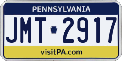 PA license plate JMT2917