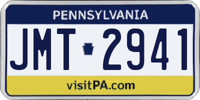 PA license plate JMT2941