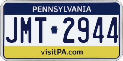 PA license plate JMT2944