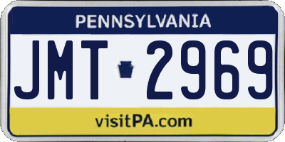 PA license plate JMT2969