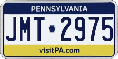 PA license plate JMT2975