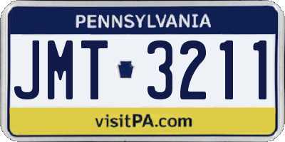 PA license plate JMT3211