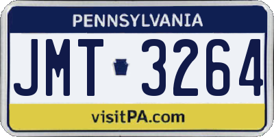 PA license plate JMT3264