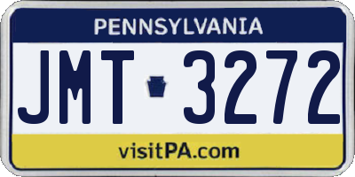 PA license plate JMT3272