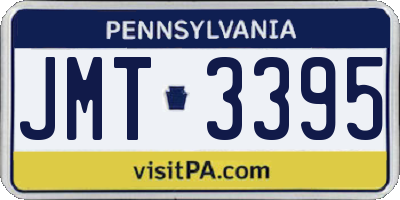 PA license plate JMT3395