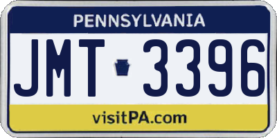 PA license plate JMT3396