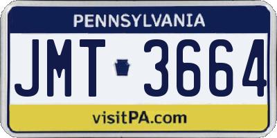 PA license plate JMT3664