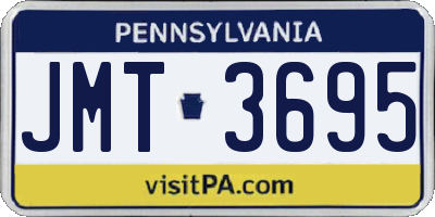 PA license plate JMT3695