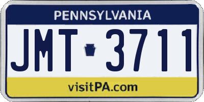 PA license plate JMT3711