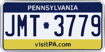 PA license plate JMT3779