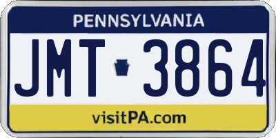 PA license plate JMT3864