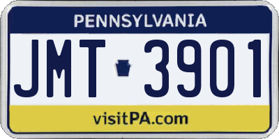 PA license plate JMT3901
