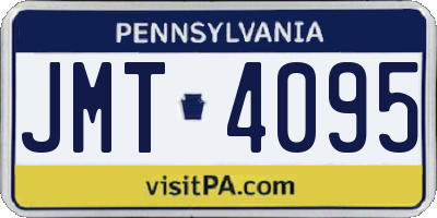 PA license plate JMT4095