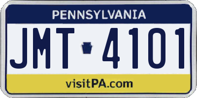 PA license plate JMT4101