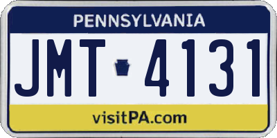 PA license plate JMT4131