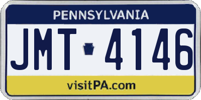 PA license plate JMT4146