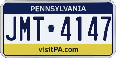 PA license plate JMT4147