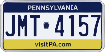 PA license plate JMT4157