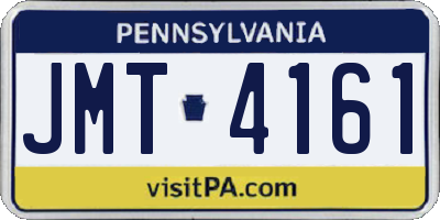 PA license plate JMT4161