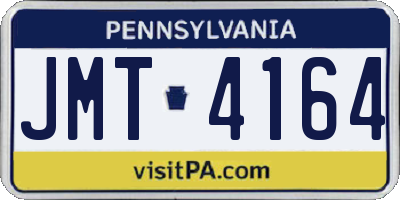PA license plate JMT4164
