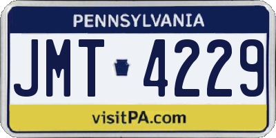 PA license plate JMT4229