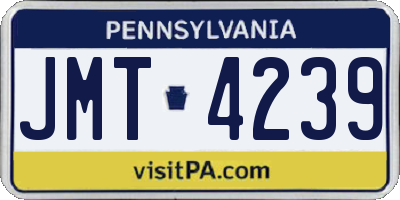 PA license plate JMT4239