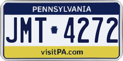 PA license plate JMT4272