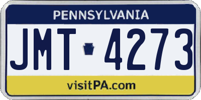 PA license plate JMT4273
