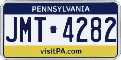 PA license plate JMT4282