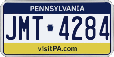 PA license plate JMT4284