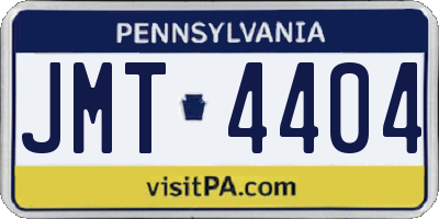 PA license plate JMT4404