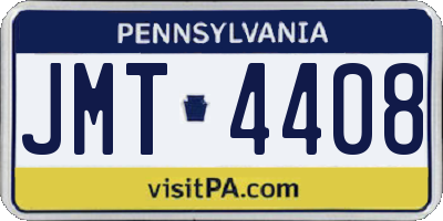 PA license plate JMT4408
