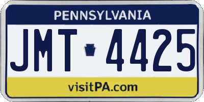 PA license plate JMT4425