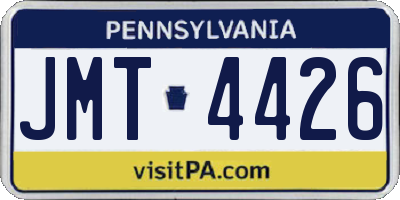PA license plate JMT4426