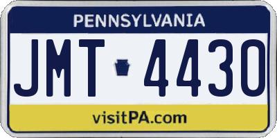 PA license plate JMT4430