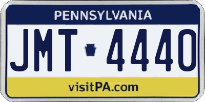 PA license plate JMT4440