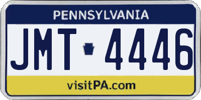 PA license plate JMT4446